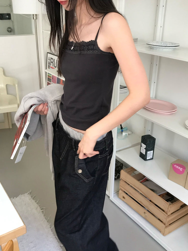 雙層褲頭細節牛仔褲