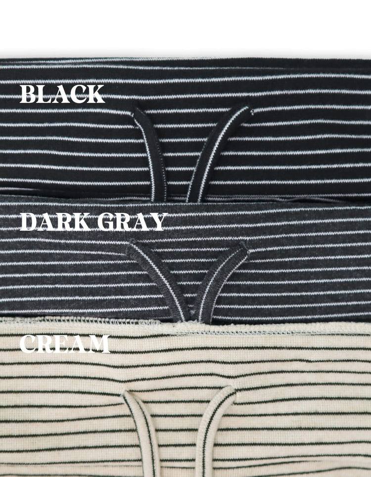 反折條紋抽繩細節及踝裙