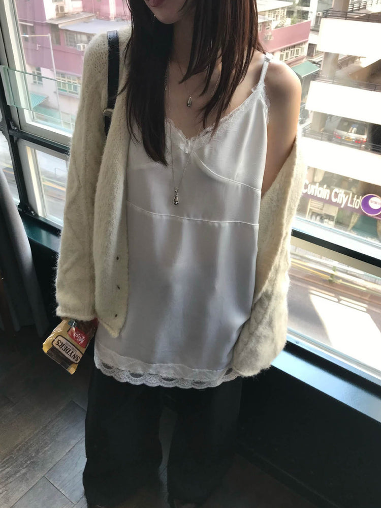 暗菱格紋理針織外套