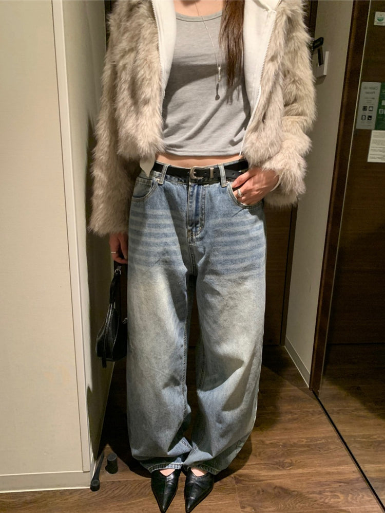 美式隨性感細節牛仔褲