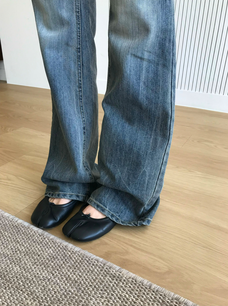 復古美色boot cut牛仔褲