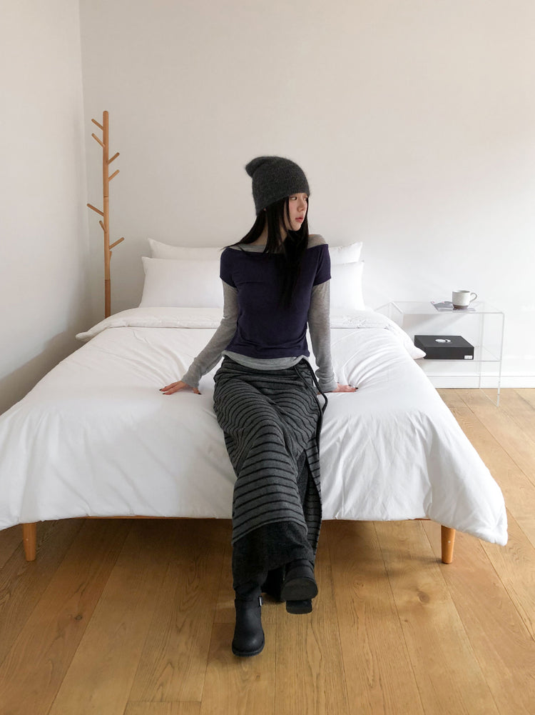 撞色層次感兩件式上衣