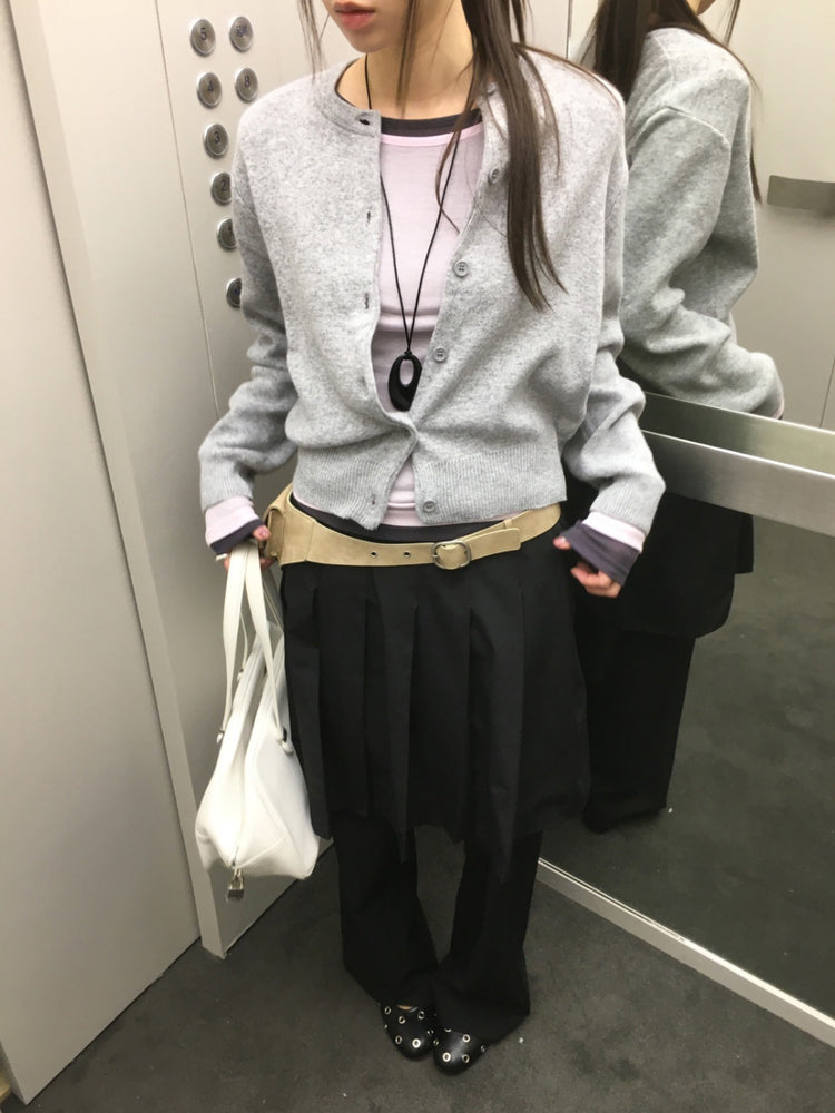 雙層層次感百褶裙褲