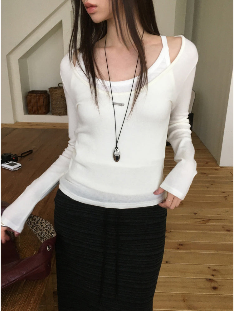 微透羊毛鐵扣細節上衣