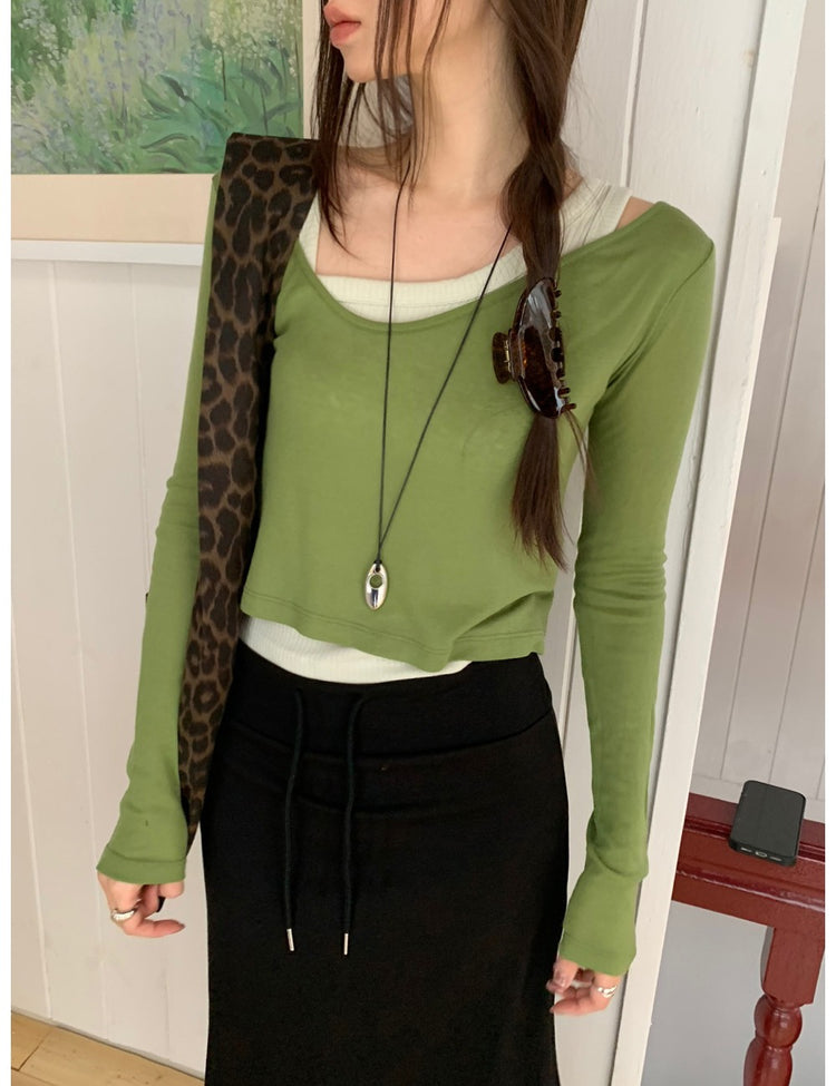 豹紋前口袋細節單肩袋