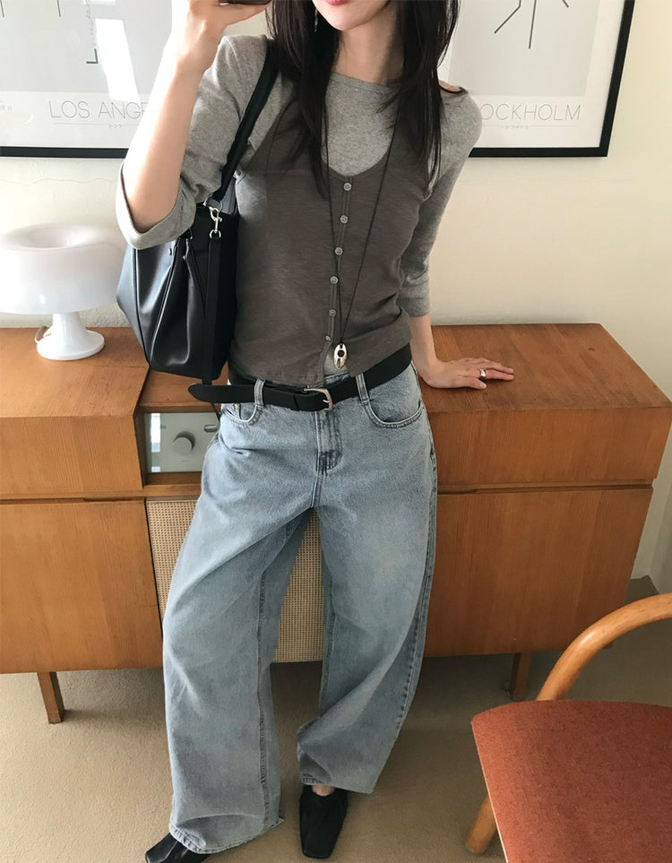 掛脖排鈕細節背心