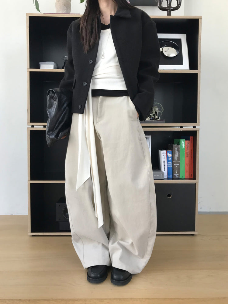 經典美色基礎彎月褲