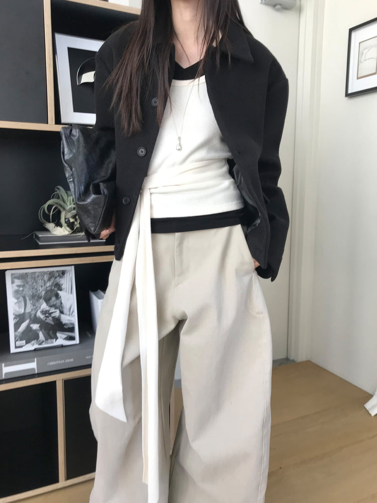 經典美色基礎彎月褲