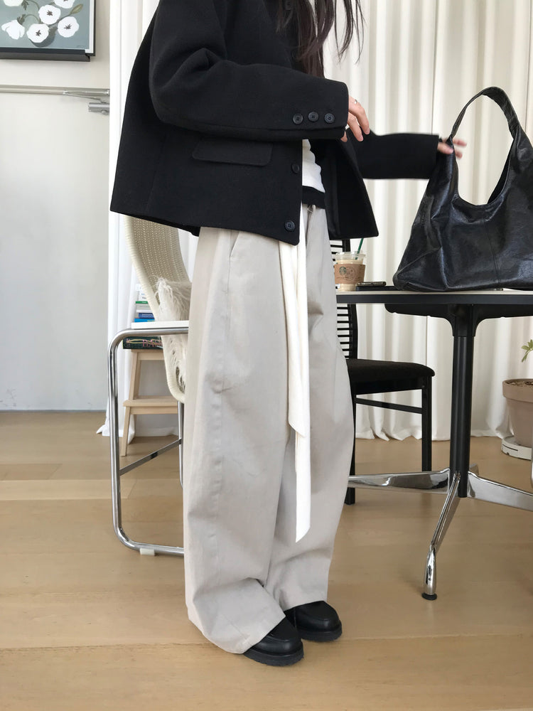 經典美色基礎彎月褲