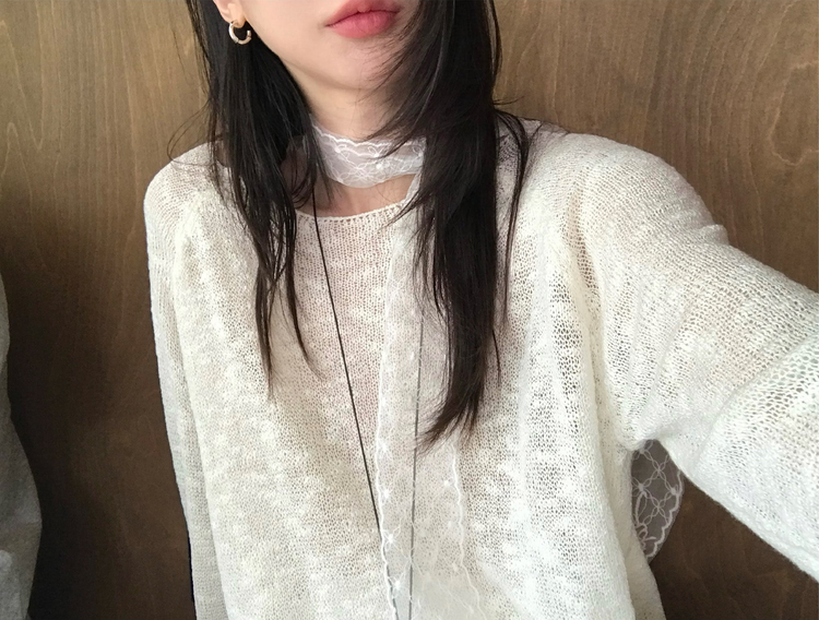 優雅蕾絲刺繡絲巾