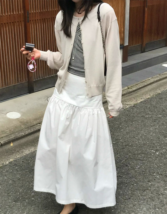 輕薄透膚美色針織外套