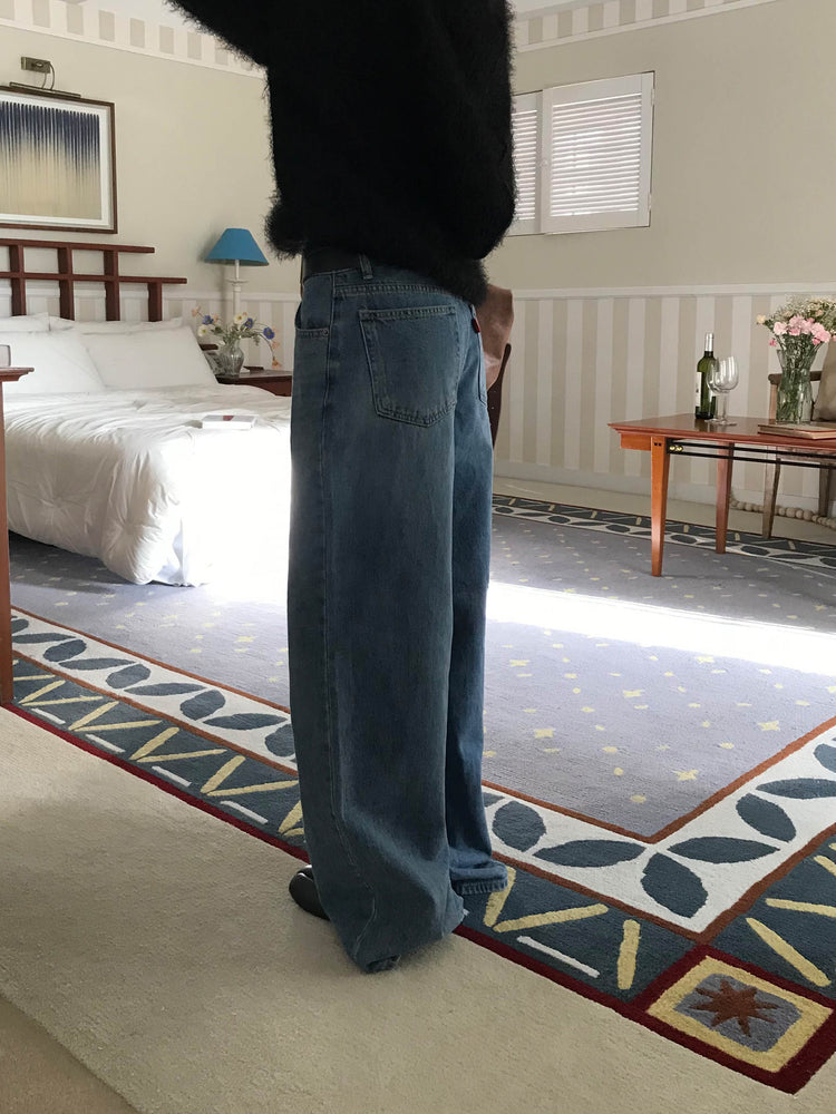 復古美色隨性牛仔褲