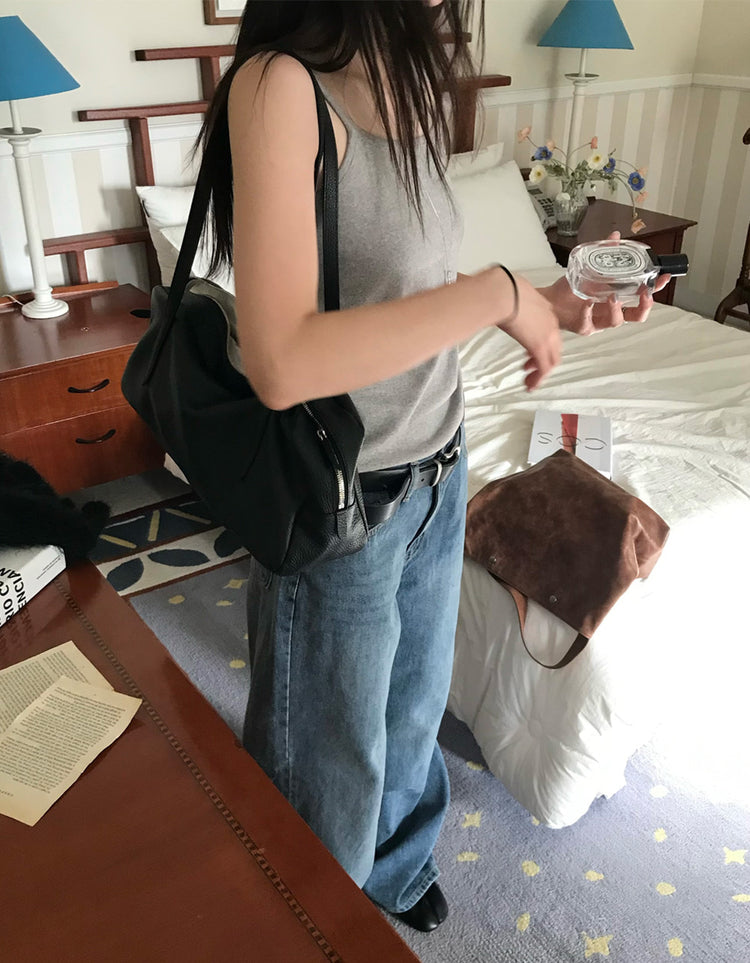 美色細帶鐵牌修身背心