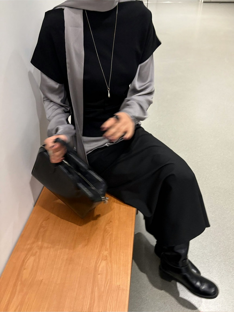 光澤紋理垂領領帶細節襯衫
