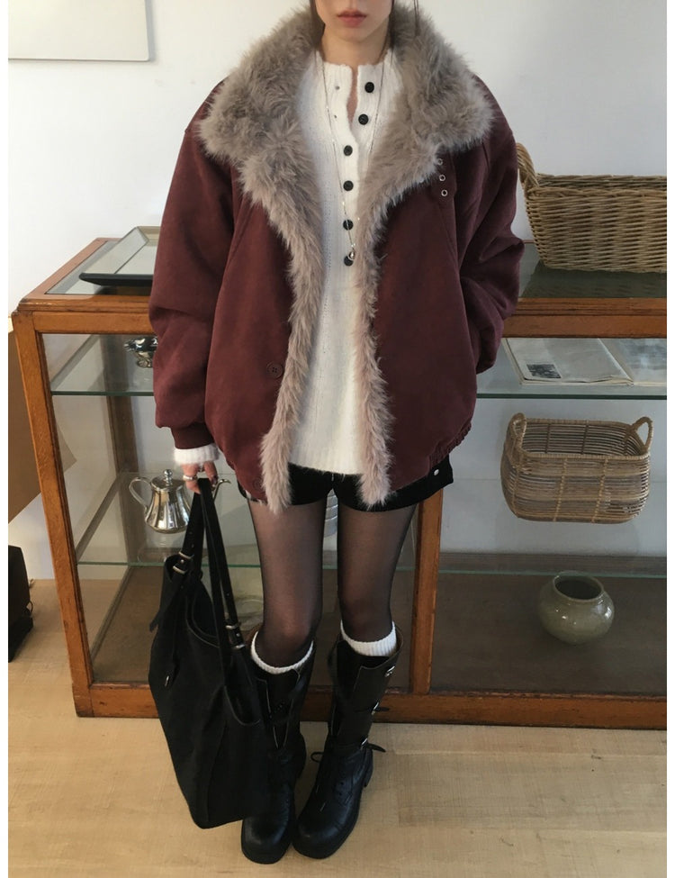 鐵扣細節燈芯絨短褲