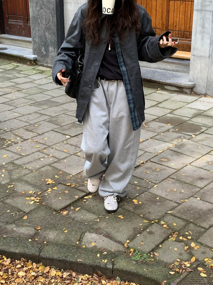 Unisex洗水復古口袋細節外套