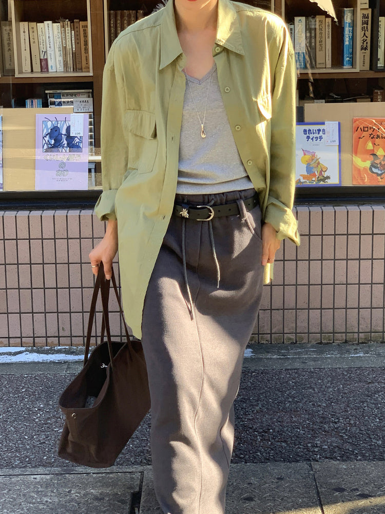 細腰頭皮帶扣壓線及踝棉裙