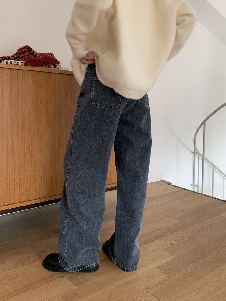 經典美色直腿牛仔褲