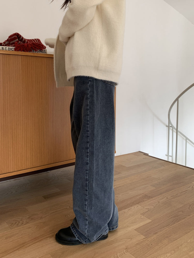 經典美色直腿牛仔褲