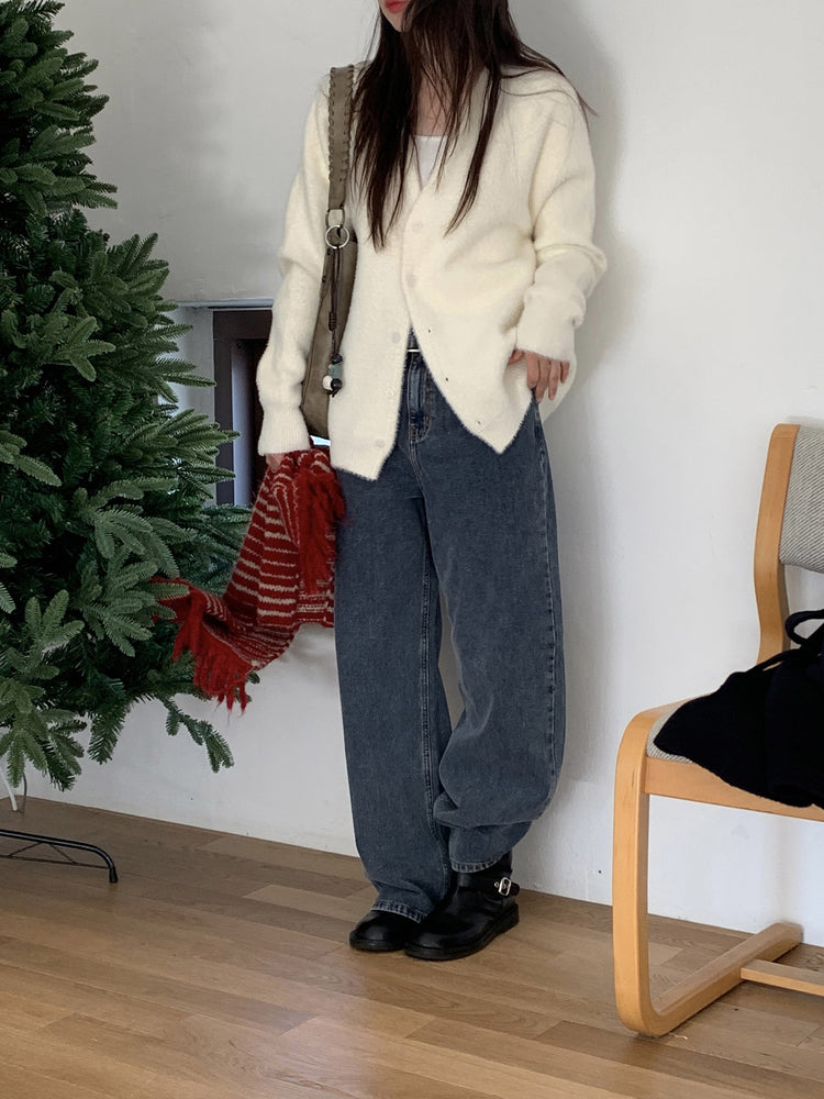 經典美色直腿牛仔褲