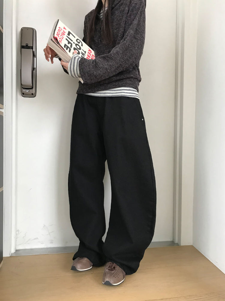 混色扣鈕細節連帽上衣