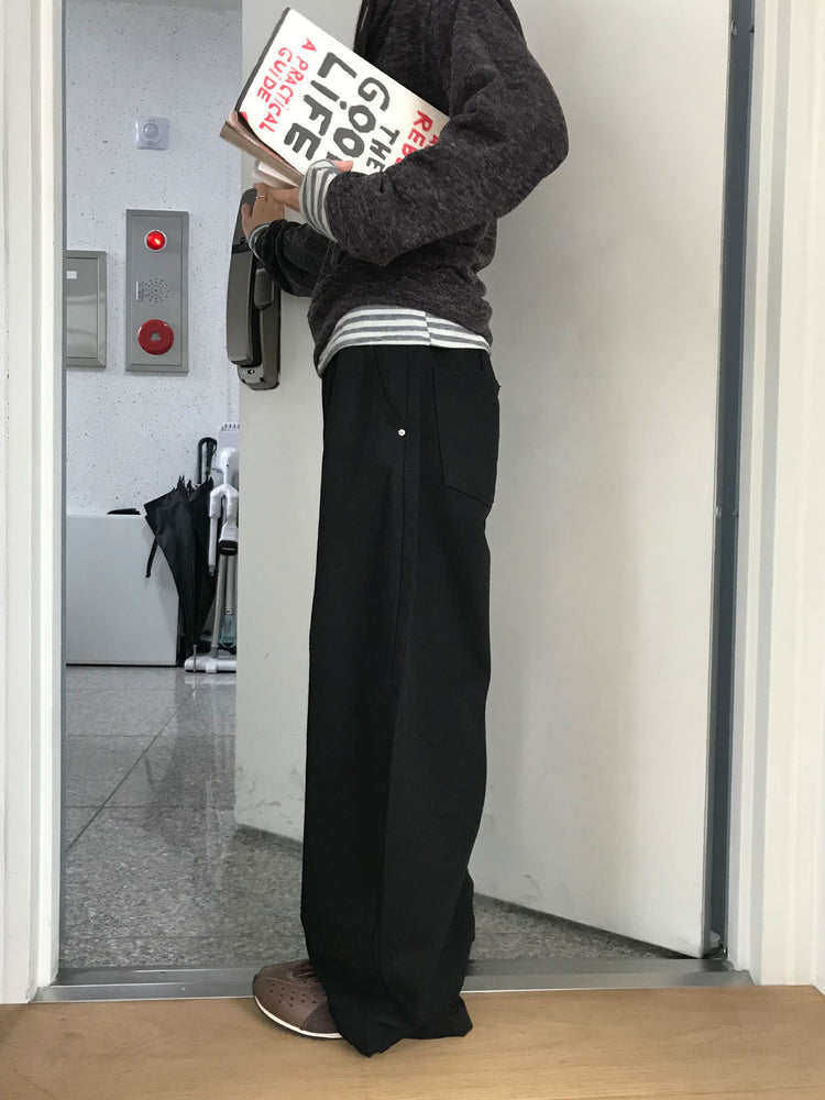 混色扣鈕細節連帽上衣