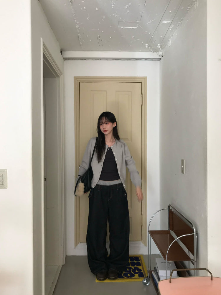 雙層褲頭細節牛仔褲