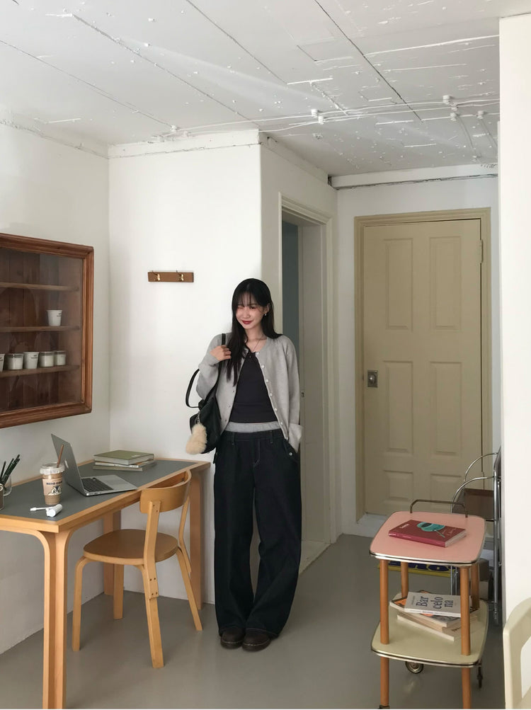 雙層褲頭細節牛仔褲