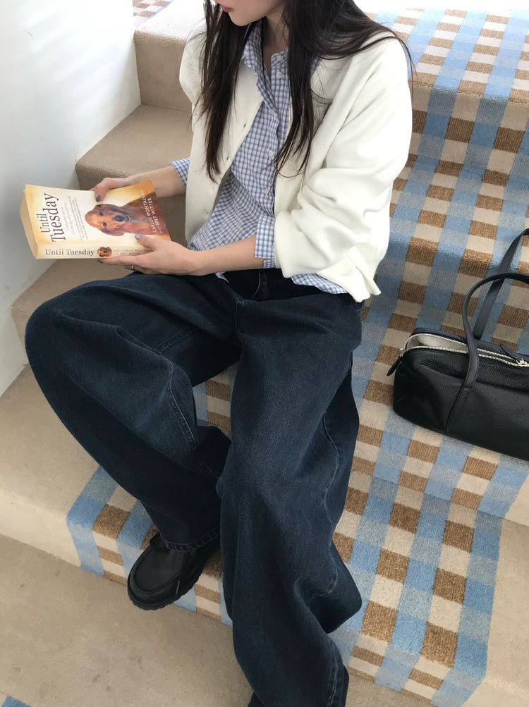 經典基礎繭型牛仔褲