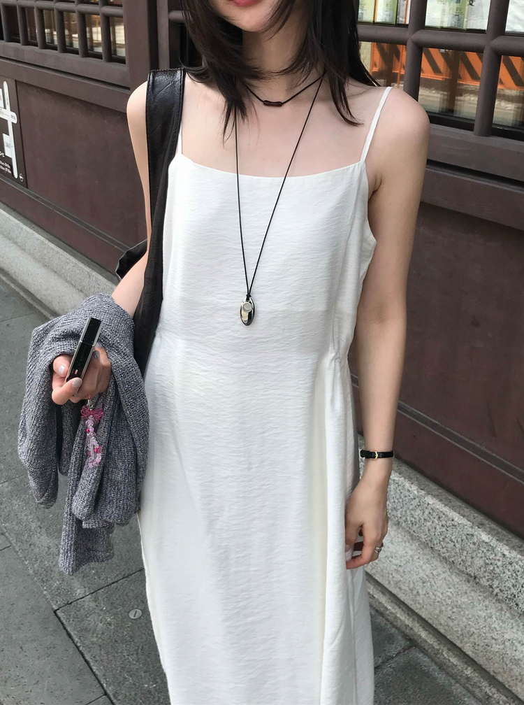 蕾絲邊紋理細節連身裙