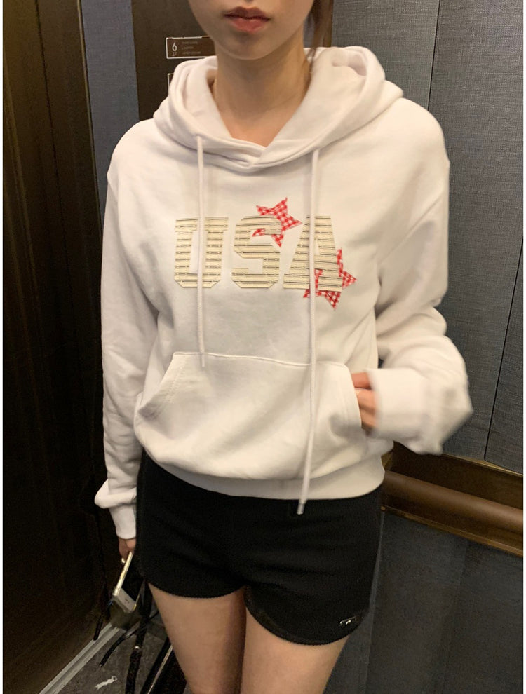 復古USA連帽衛衣