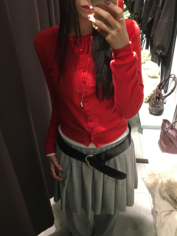 美色排鈕修身上衣