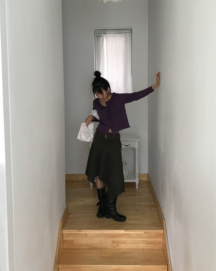 洗水不規則設計感半裙