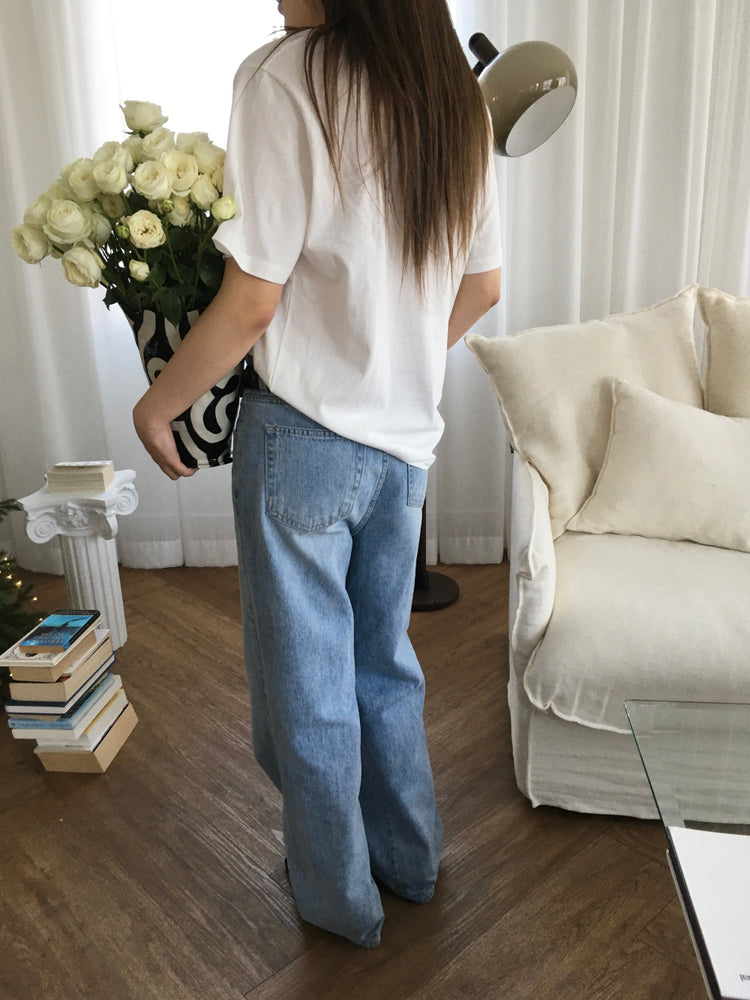 U領隨性寬鬆上衣