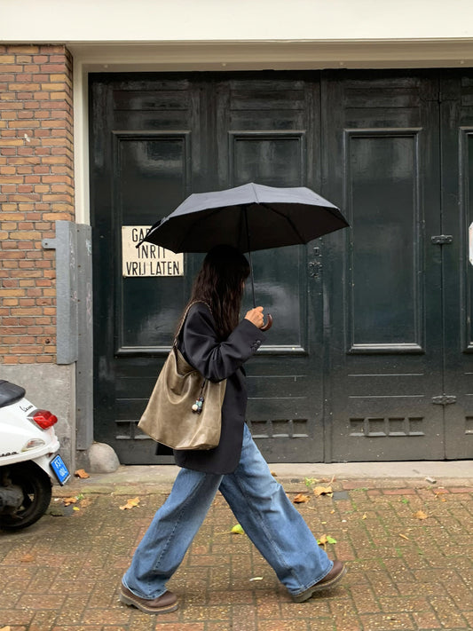 復古美刷色微鬆直筒牛仔褲