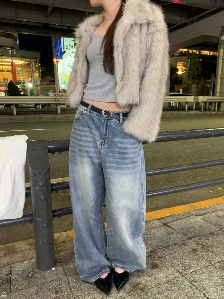 美式隨性感細節牛仔褲