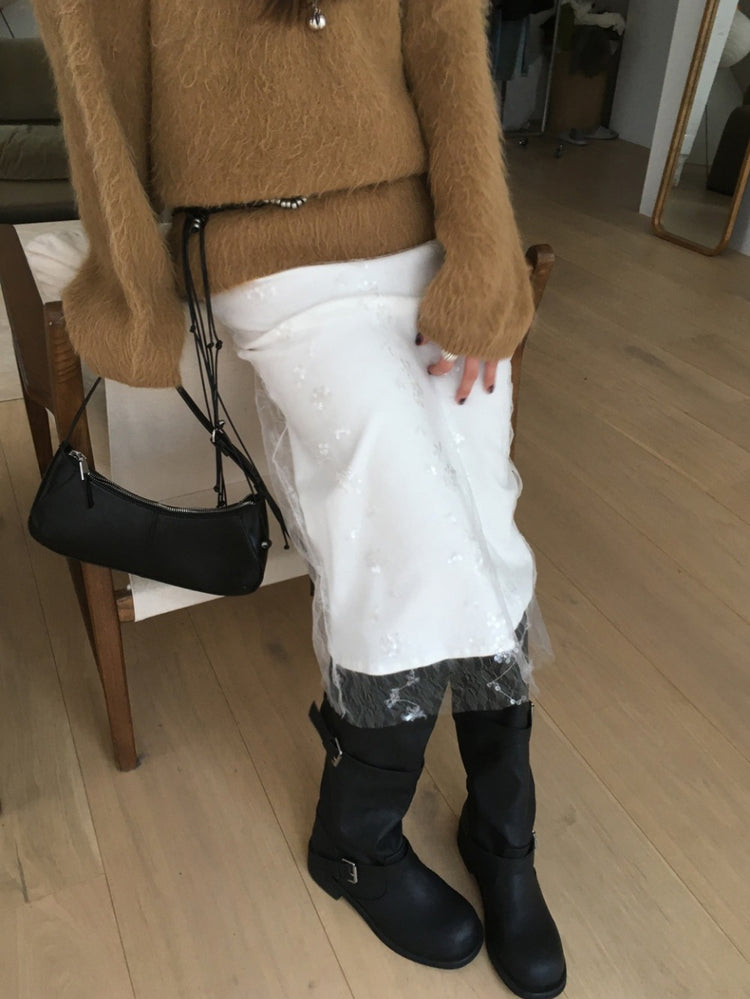 美肩毛流質感寬鬆毛衣