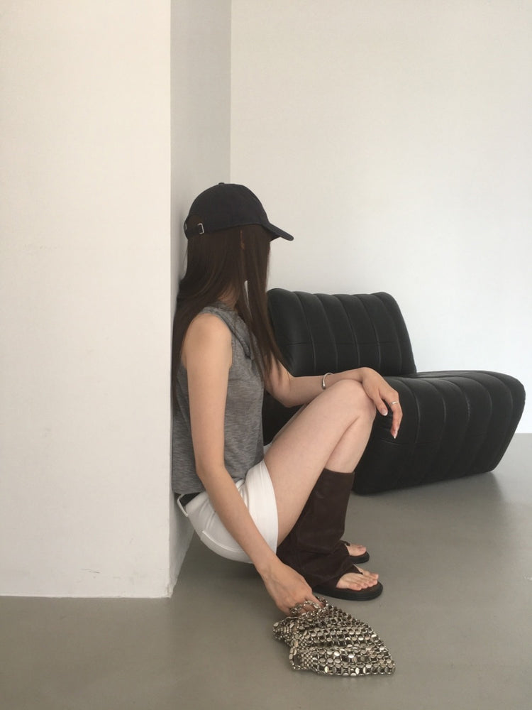 雙層設計感低腰短褲