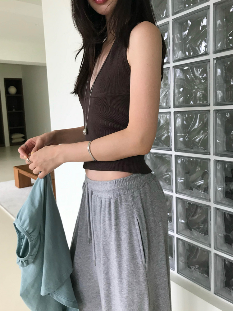 親膚寬鬆束腳休閒褲