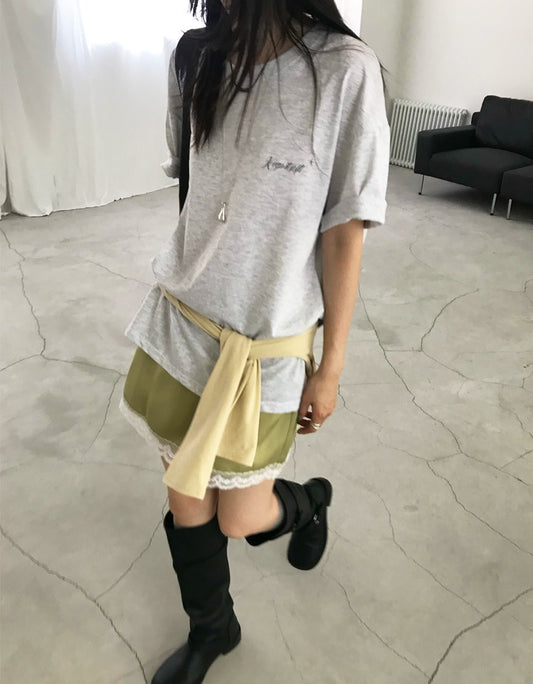 蛋糕圖案印花寬鬆t