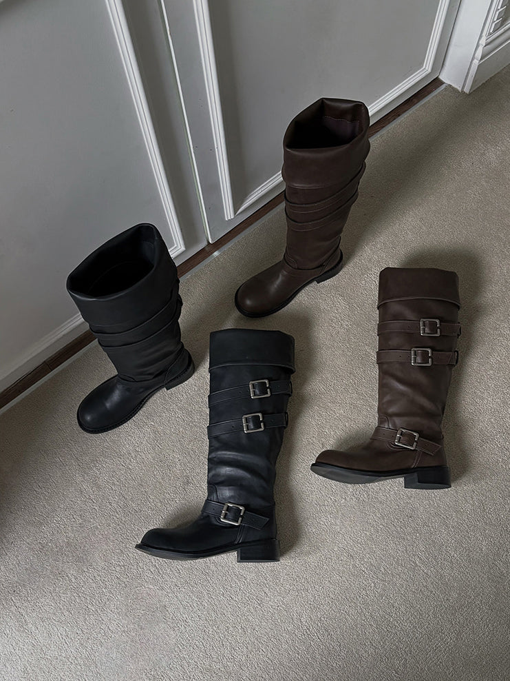 側扣細節率性長靴