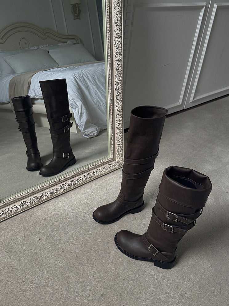 側扣細節率性長靴