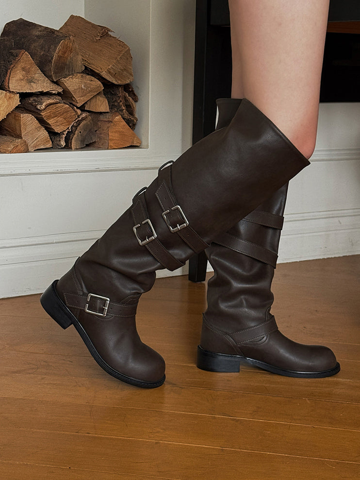 側扣細節率性長靴