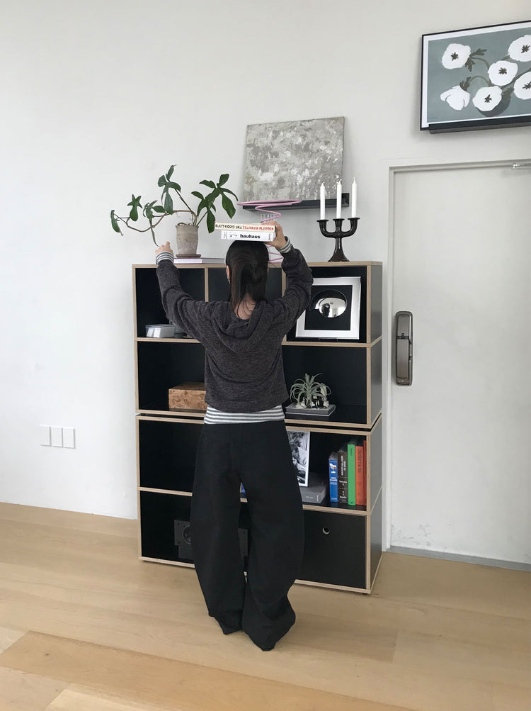 美鎖骨撞色條紋上衣