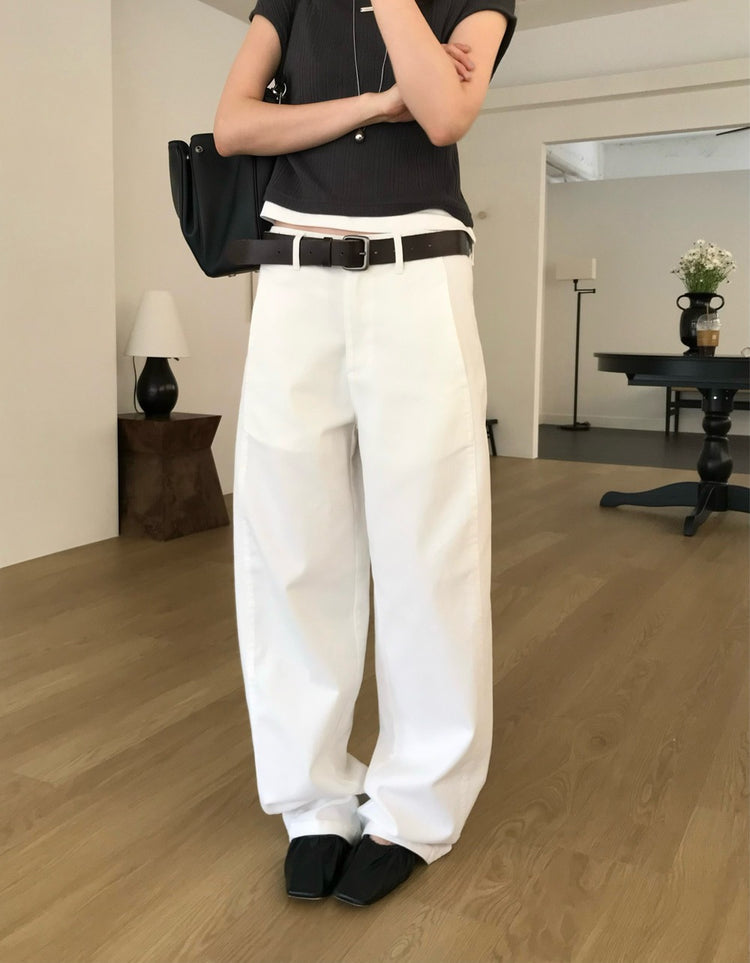 內前壓線細節直褲