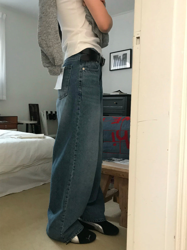 經典美色直闊牛仔褲