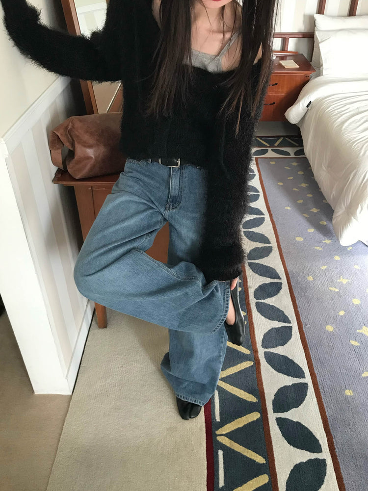 復古美色隨性牛仔褲
