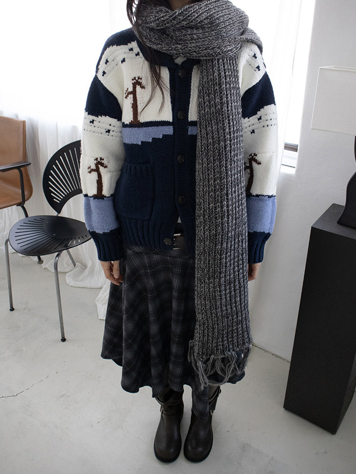 格紋不規則下擺半裙