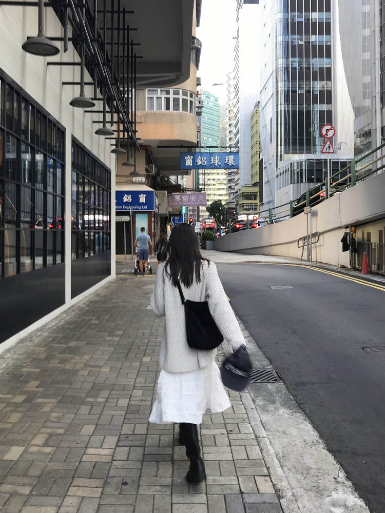 微傘層次感抽繩中裙