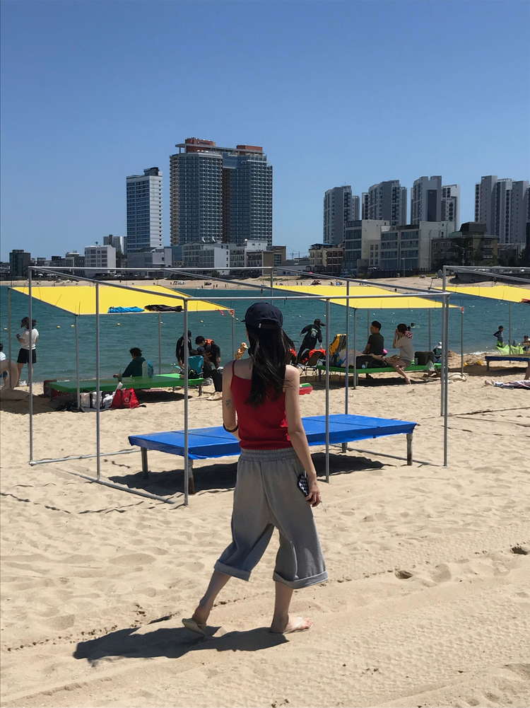 隨性反折下擺細節七分棉褲